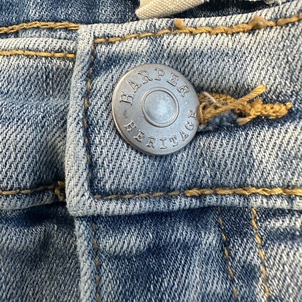 Harper Light Blue High Rise  Distressed Skinny Jeans Size 30 - Picture 7 of 10